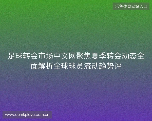 足球转会市场中文网聚焦夏季转会动态全面解析全球球员流动趋势评
