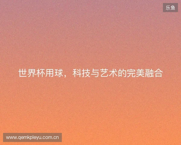 世界杯用球，科技与艺术的完美融合