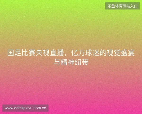 国足比赛央视直播，亿万球迷的视觉盛宴与精神纽带